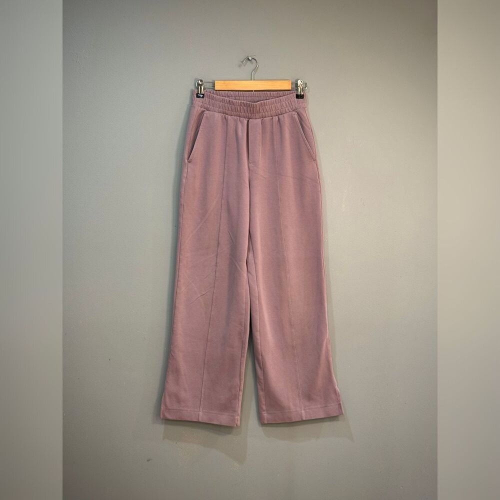 Mauve Old Navy Dynamic Fleece High-Rise Wide Leg Pants Size S EUC